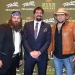 Willie Robertson, Bill Busbice, and Jason Aldean at the Rio in Las Vegas